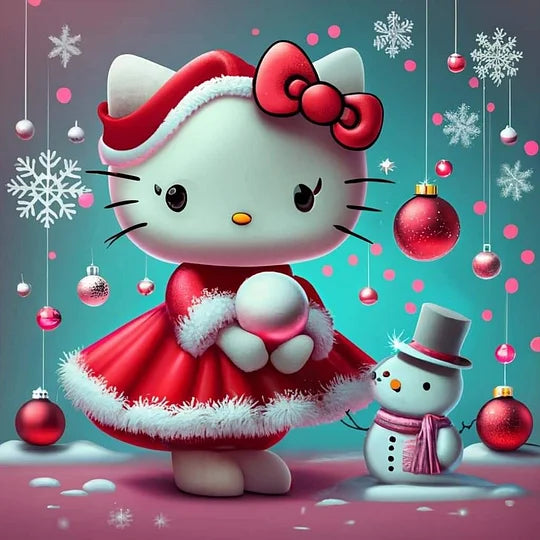 Christmas Hello Kitty - 5D Diamond Painting 