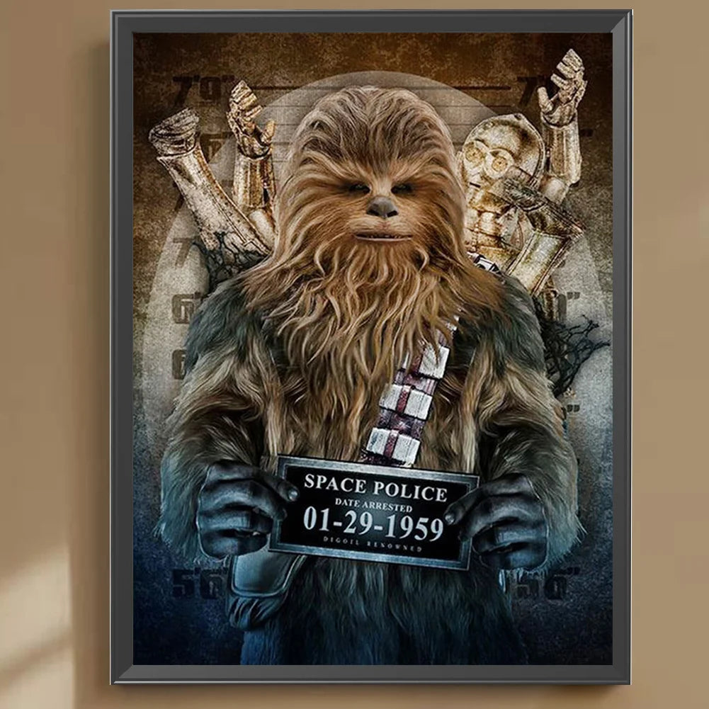 Chewbacca And Stormtrooper Fight - 5D Diamond Painting 