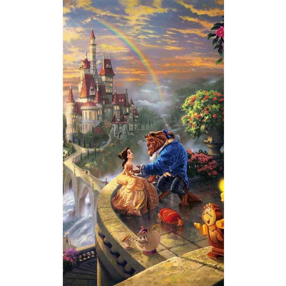 Beauty and The Beast 40*70cm full round drill diamond painting