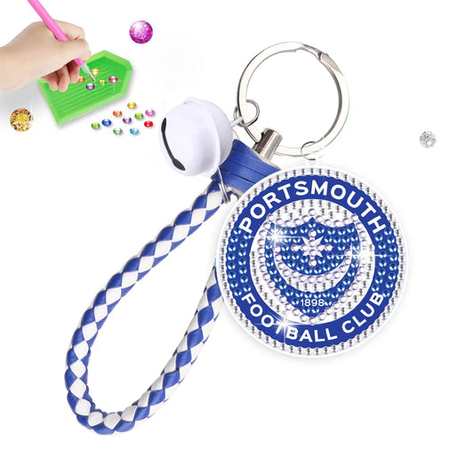 Double Sided Diamond Painting Keychain Portsmouth Football Club