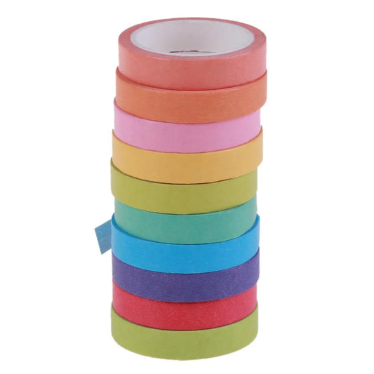 10 pcs colourful paper tape adhesive