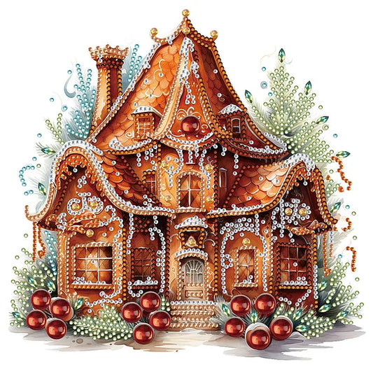 Christmas Cookie House 30*30cm special shaped drill diamond painting