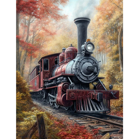 Forest Train 30*40cm full square drill diamond painting