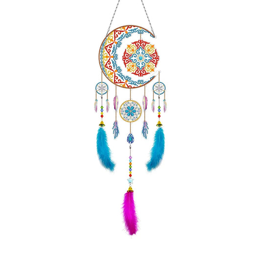 Diamond Painting Dream Catcher Wind Chime Feather