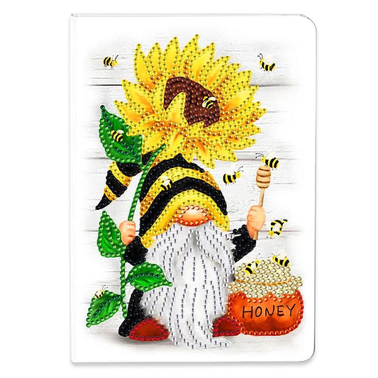 50 pages A5 special shaped diamond painting book gnome sunflower