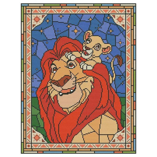 11CT Stamped Cross Stitch 30*40cm Lion King