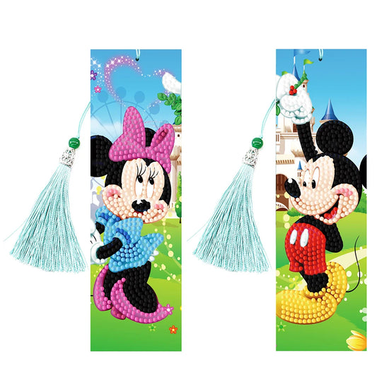 2 x Mouse Diamond Painting Bookmark Special Shaped Drill