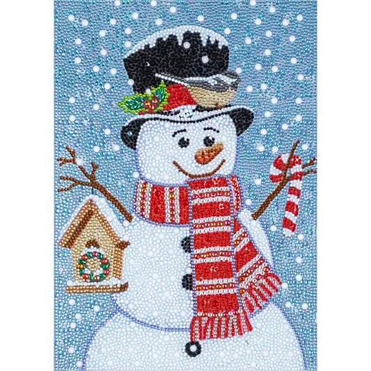 Crystal Snowman 30*40cm special shaped diamond painting