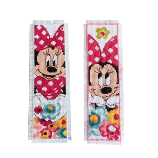 14CT Counted Cross Stitch Bookmarks Cartoon Female Mouse
