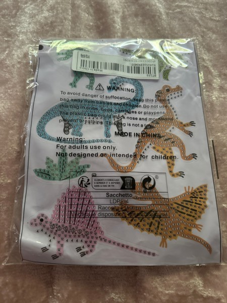 Dinosaur diamond painting stickers