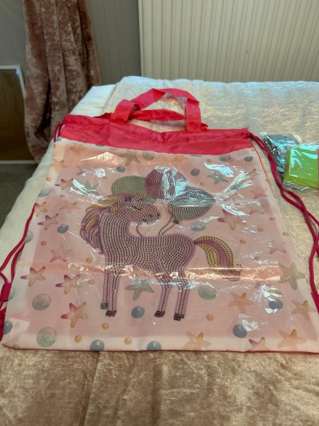 Unicorn diamond painting girls bag