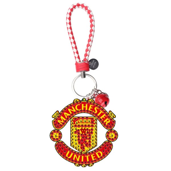Diamond Painting Double Sided Manchester United Keychain Football Club Badge
