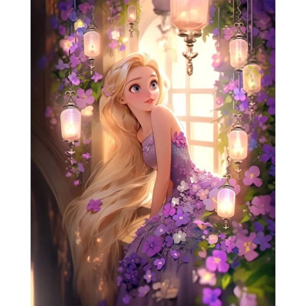 Princess Rapunzel 40*50cm full round drill diamond painting with AB drills
