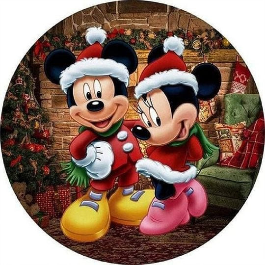 Christmas Mickey Mouse 30*30cm full round drill diamond painting