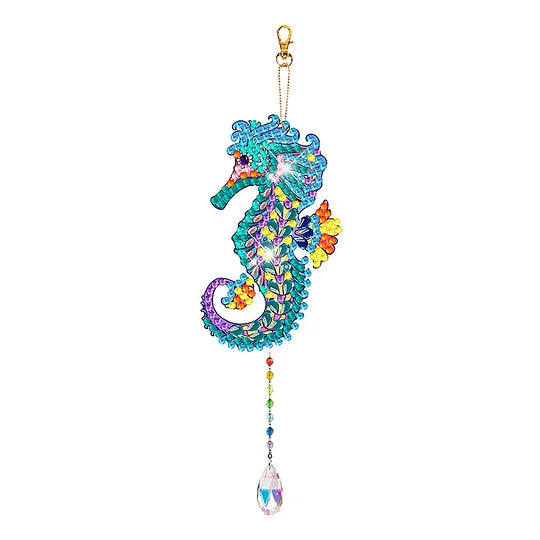 Suncatcher Double Sided Diamond Painting Ornament Seahorse