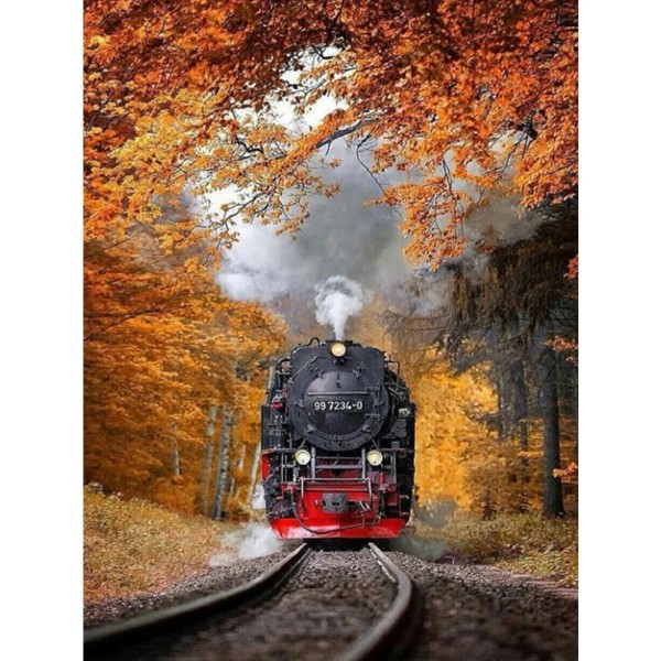 Country Train 30*40cm full square drill diamond painting