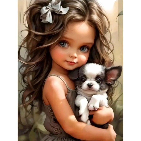 Sweet Cool Girl 30*40cm full round drill diamond painting