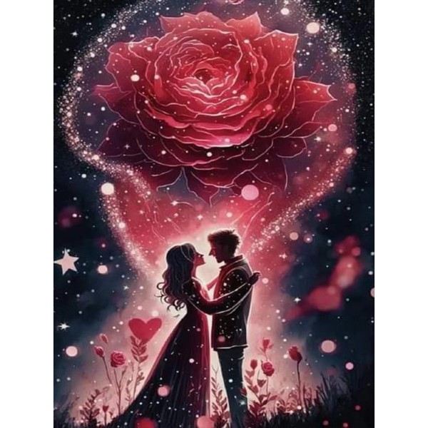 Rose Lover 30*40cm full round drill diamond painting