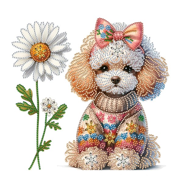 Teddy Dog 35*30cm special shaped drill diamond painting