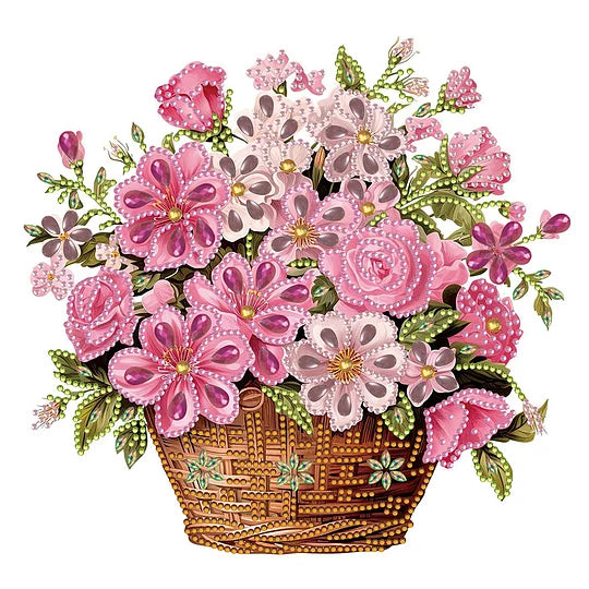 Flower basket 30*30cm special shaped drill diamond painting