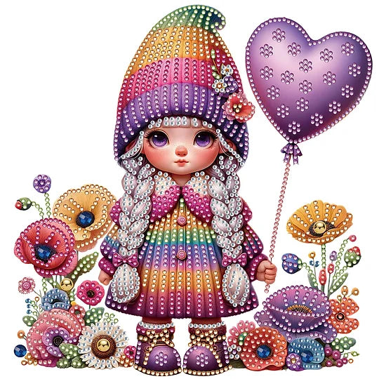 Garden Girl 30*30cm special shaped drill diamond painting