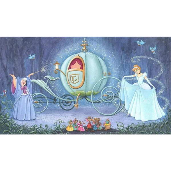 Cinderella and Fairy Godmother Full 11CT pre-stamped 67*40cm cross stitch