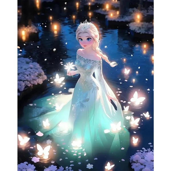 Princess Elsa Full 11CT pre-stamped 50*60cm cross stitch