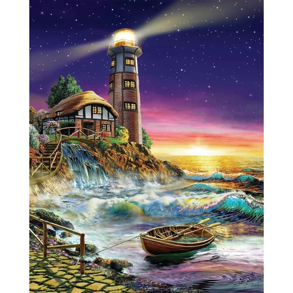 Seaside Lighthouse40*50cm full square drill diamond painting