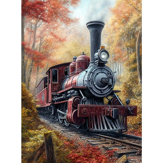 Train 40*50cm full round drill diamond painting