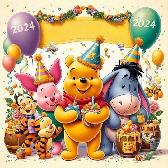 Winnie The Pooh 35*35cm full round drill diamond painting