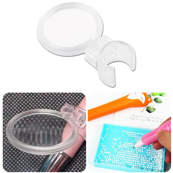 Clip on Diamond Art Pen Magnifier Hands Free