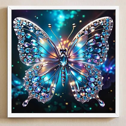 Crystal butterfly 30*30cm full round drill diamond painting