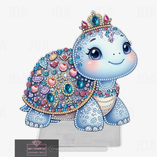 Blue Turtle Special Shaped  Diamond Painting Table Ornament