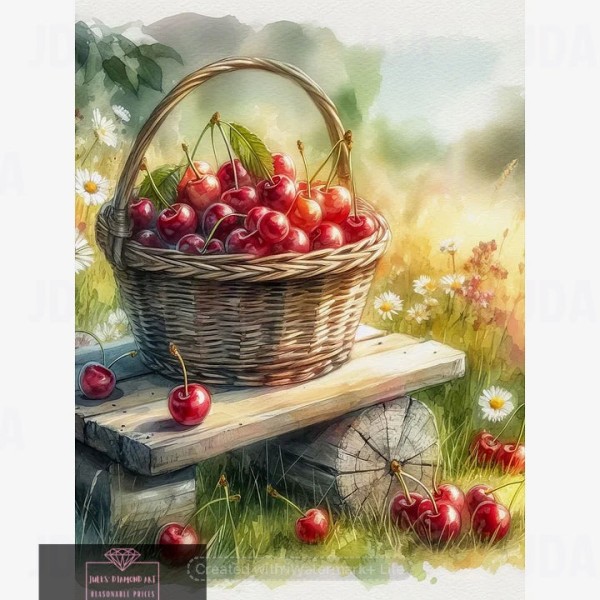 Fruit Cherry 30*40cm full round drill diamond painting