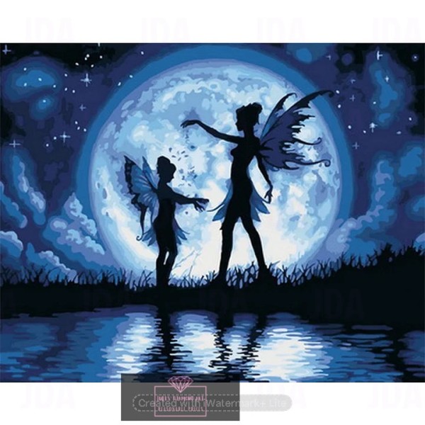 Elf under the moon 50*40cm full round drill diamond painting