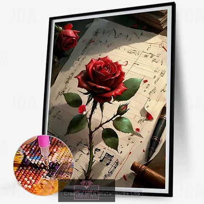 Red Rose 30*40cm full round drill diamond painting