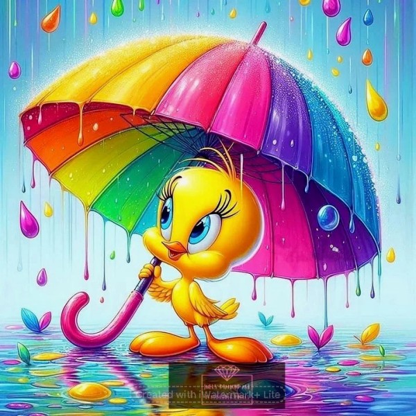 Cartoon Duck 50*50cm full round drill (40 colours) diamond painting