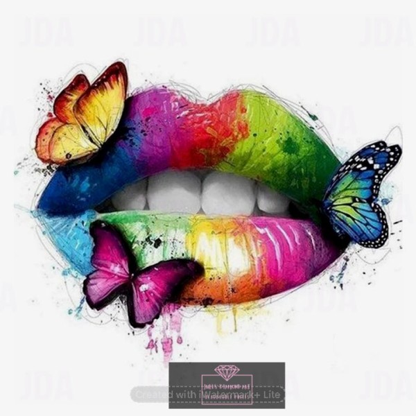 Graffiti Lip 30*30cm full round drill diamond painting