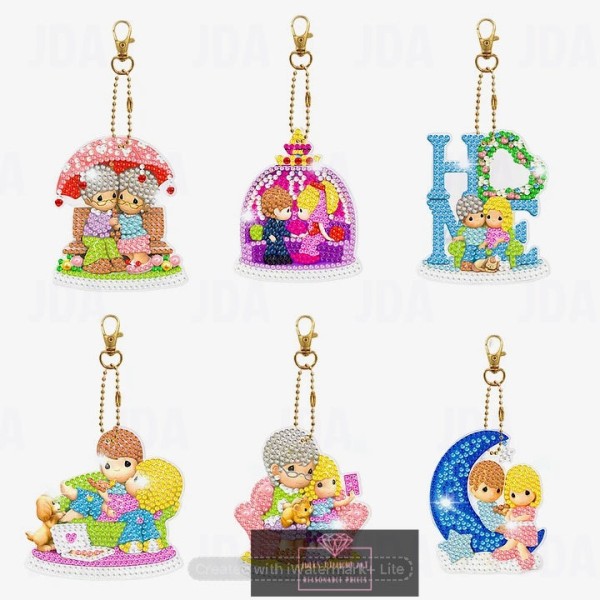 Diamond Painting Key rings double sided cartoon