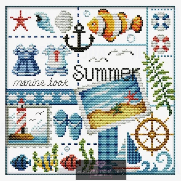 Summer 14CT Stamped Cross Stitch 27*26cm