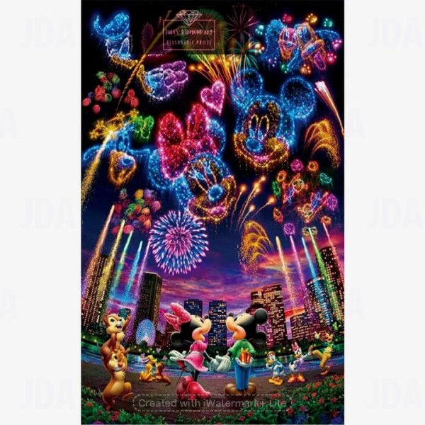 Disney Castle Fireworks 30*50cm full round drill diamond painting