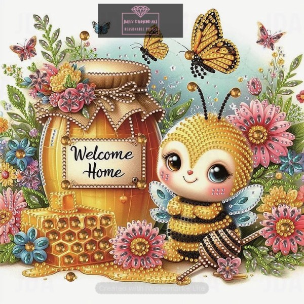 Sweet Bee 30*30cm special shaped drill diamond painting