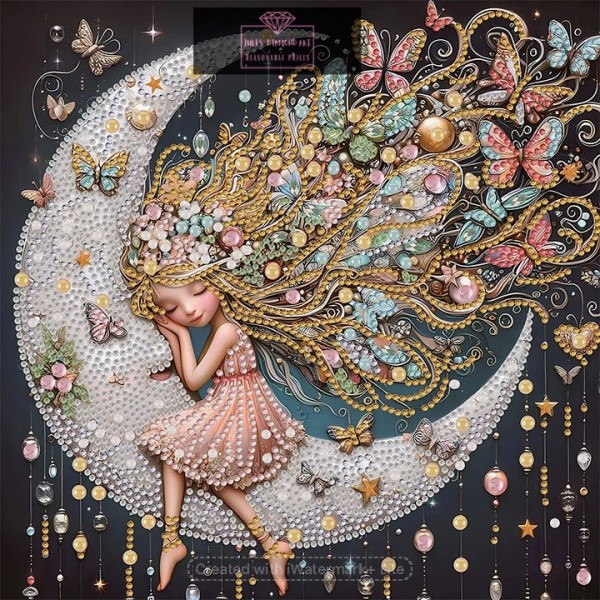 Elf girl 30*30cm special shaped drill diamond painting