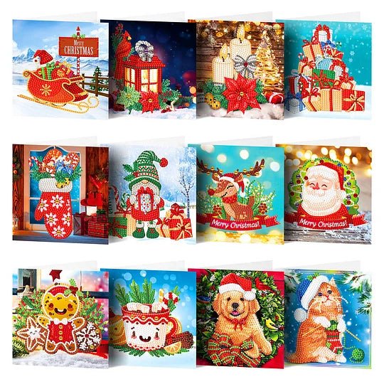 Diamond Painting Christmas Greeting Cards