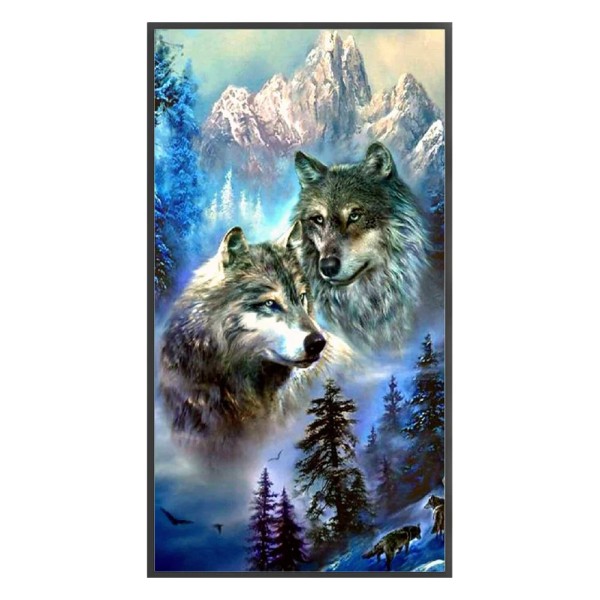 Wolf Full 11CT Pre-stamped Cross Stitch 40*70cm