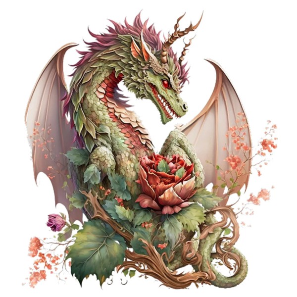 Dragon Full 18CT Pre-stamped Washable Canvas 30*30cm Cross Stitch