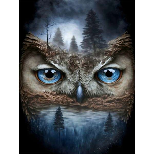 Owl Full 11CT Pre-stamped Cross Stitch 40*55cm