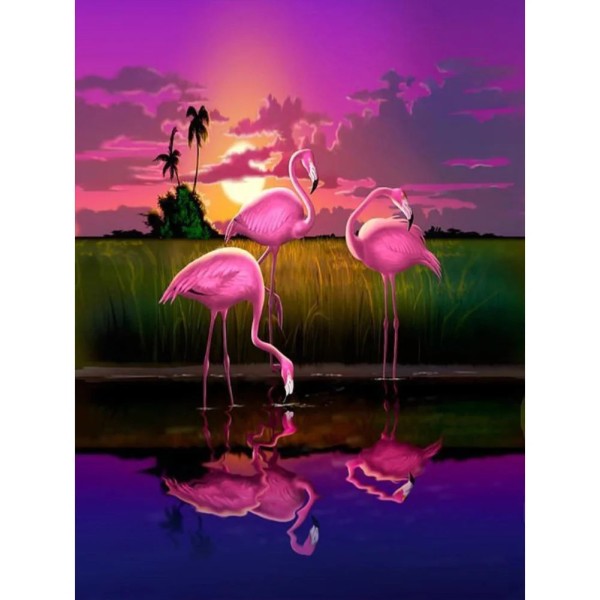Flamingo 30*40cm full square drill diamond painting with AB drill