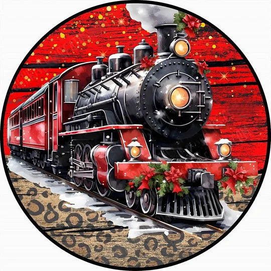 Christmas Train 30*30cm full round drill diamond painting