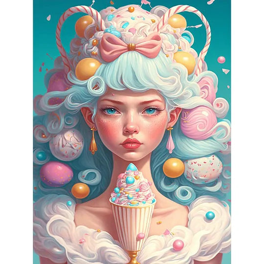 Candy Girl 30*40cm full round drill diamond painting